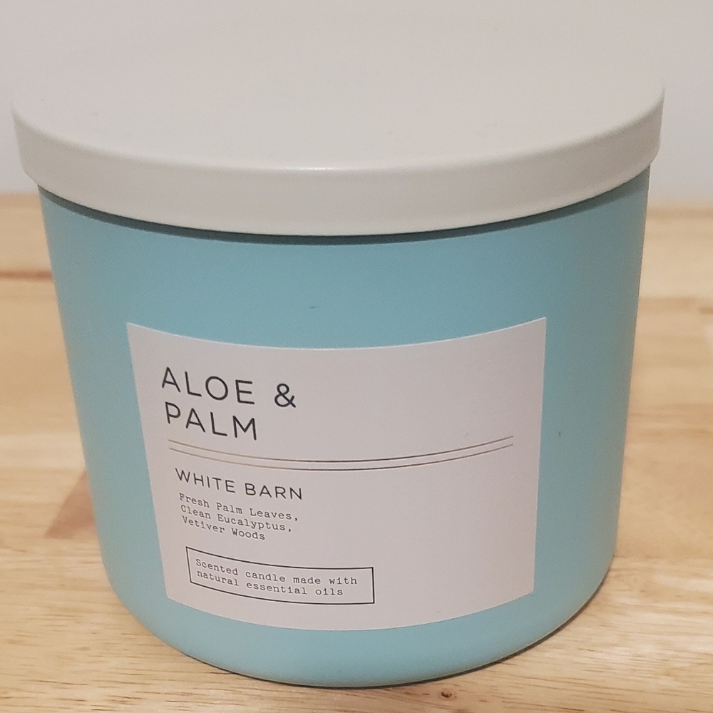 BBW Aloe & Palm 3 Wick Candle